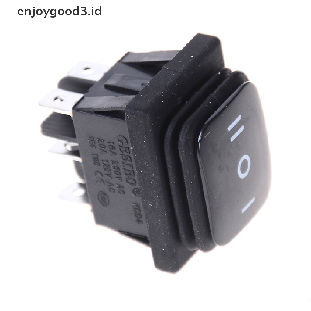 (Id) Saklar Rocker Dpdt 6 pin 12v Bentuk Persegi Panjang Anti Air