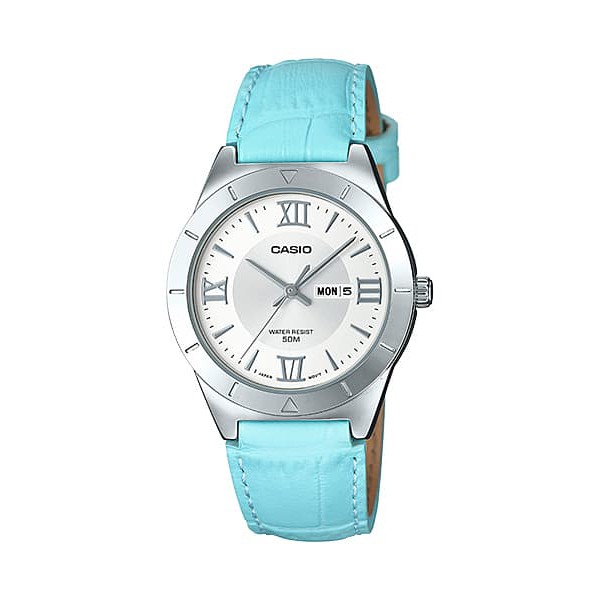 Casio Analaog Jam Tangan Wanita Kulit Biru LTP-1410L-7A2 Original