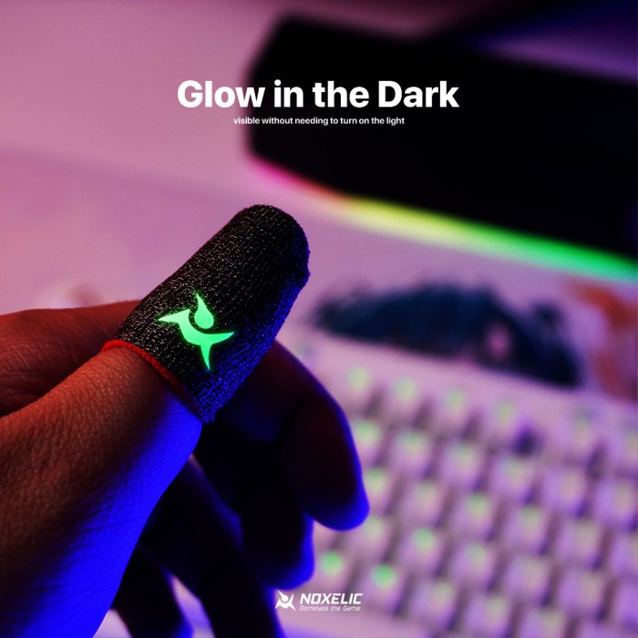 Noxelic Finger Sleeve Glow In the Dark - Sarung Jempol Anti Keringat