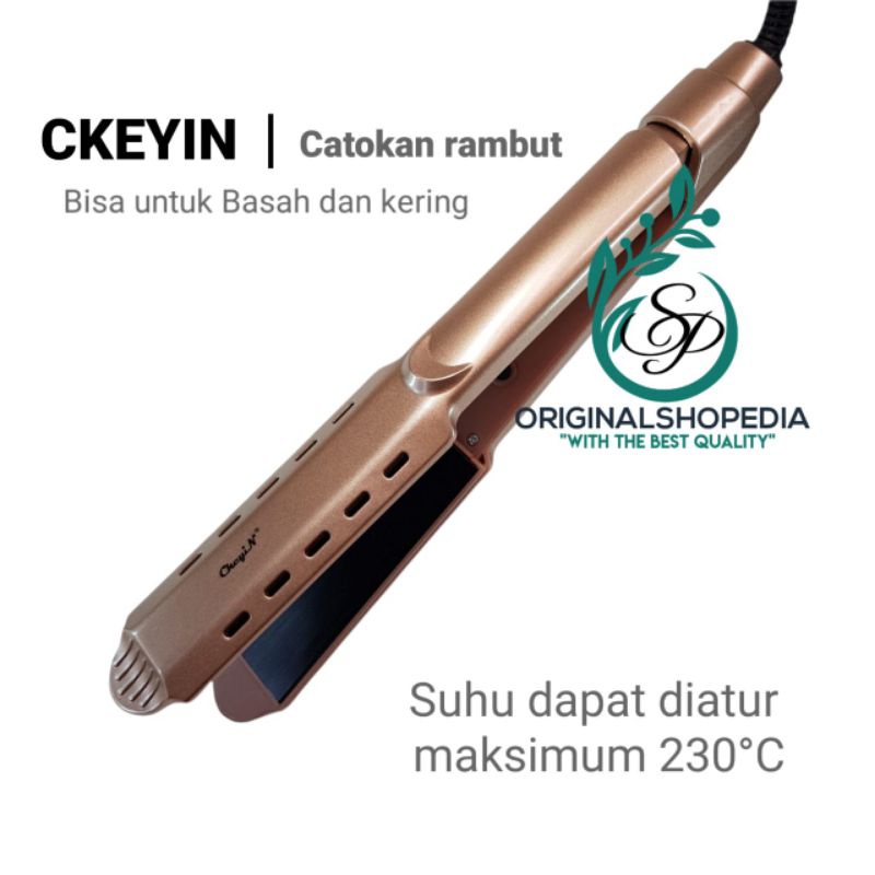Catokan ckeyin ceramic Turmalin titanium catok rambut ckeyin suhu bisa diatur