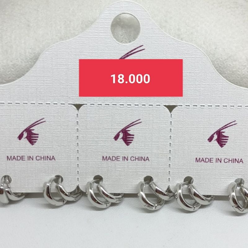 Anting xuping wanita dewasa silver A0611