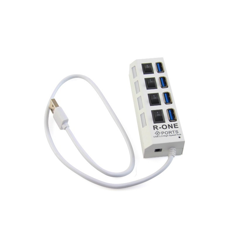 USB 3.0 HUB 4 port R-ONE with Switch Power ON OFF and LED indication