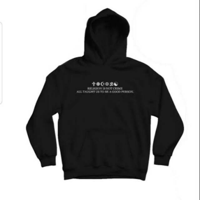 Jaket Hoodie Religion Is Not Crime RINC