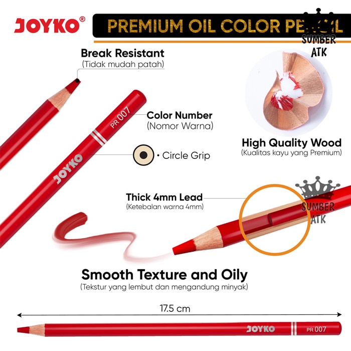 

Buruan Premium Oil Color Pencil Pensil Warna Joyko Cp-Tc126 Terbatas