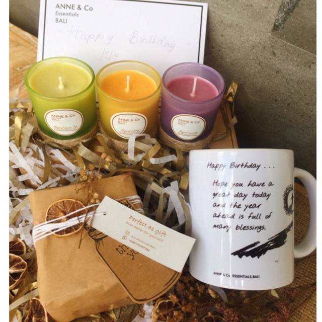 Anne & Co Bali || Mini Exclusive Birthday Gift Aromatherapy Candle Lilin Bali Ulang Tahun