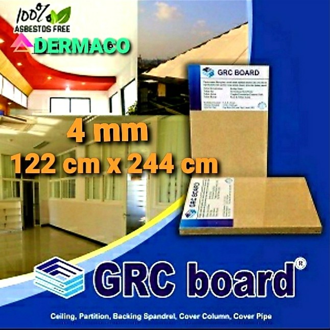 GRC BOARD 4 mm / PAPAN GRC 122 CM x 244 CM / PAPAN SEMEN