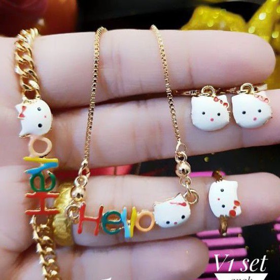 Xuping set perhiasan anak lapis emas 24k 3109l