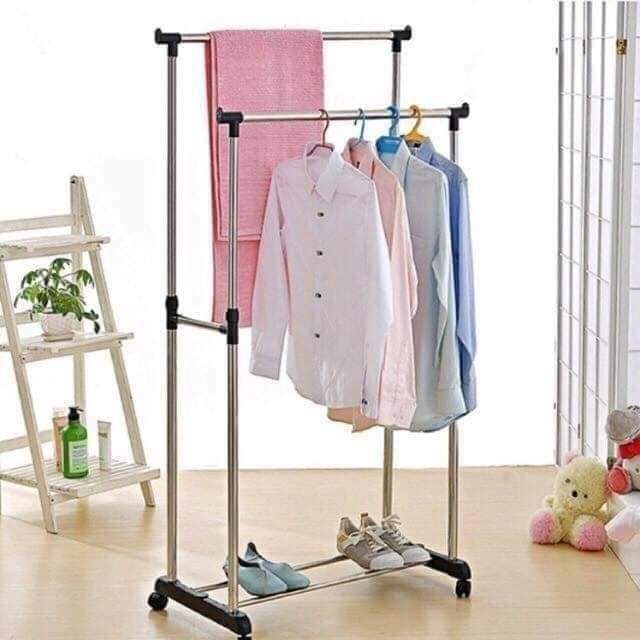 RAK BAJU GANTUNG - DOUBLE ROD RACK ORGANIZER