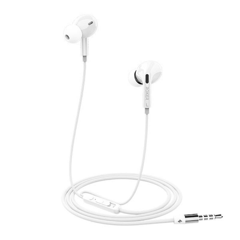 GROSIR HANDSFREE ROKER RK58K EARBUDS WITH VOLUME CONTROLLER EARPHONE EXTRABASS ORIGINAL