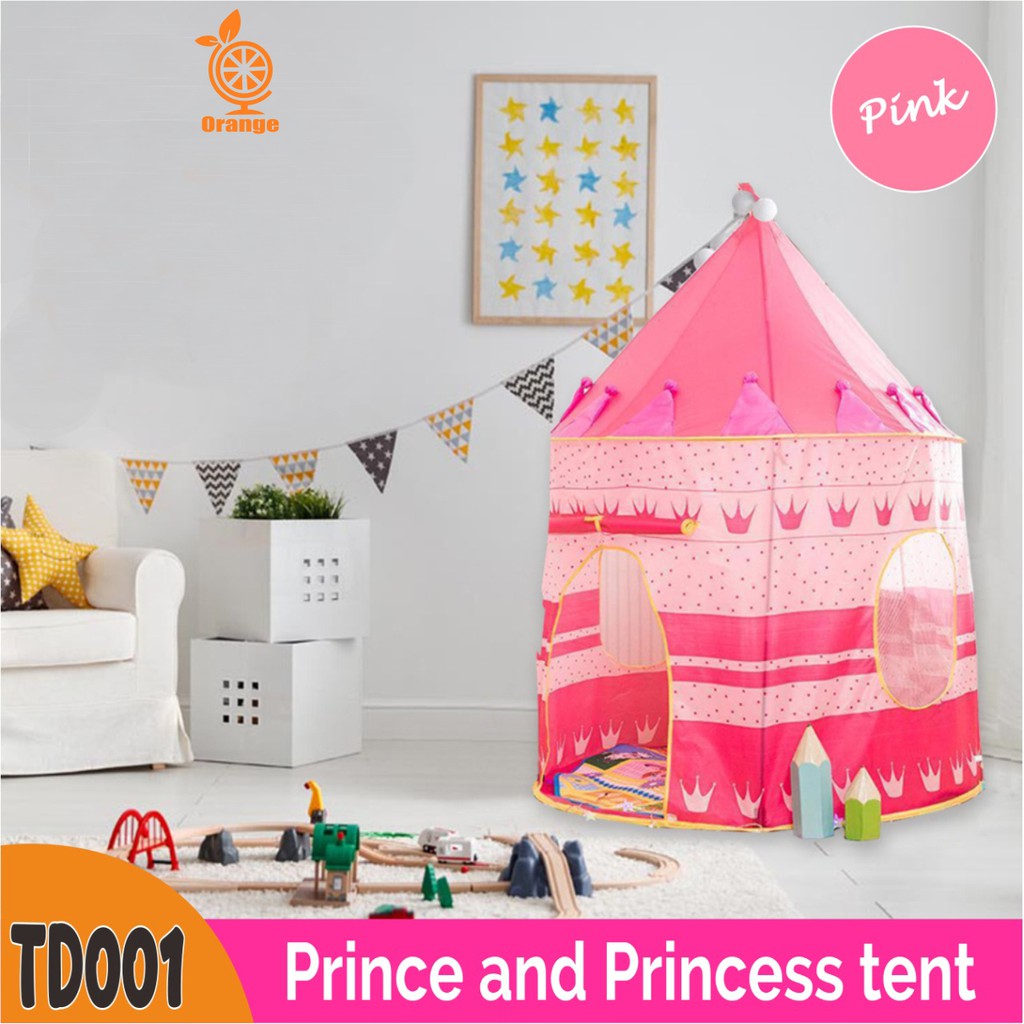 Tenda Anak Bermain Model Castle Kids Camping Indoor Outdoor Anak Tenda + Alas Tenda Mainan Portable Tent Material Polyester Model Castle Anak