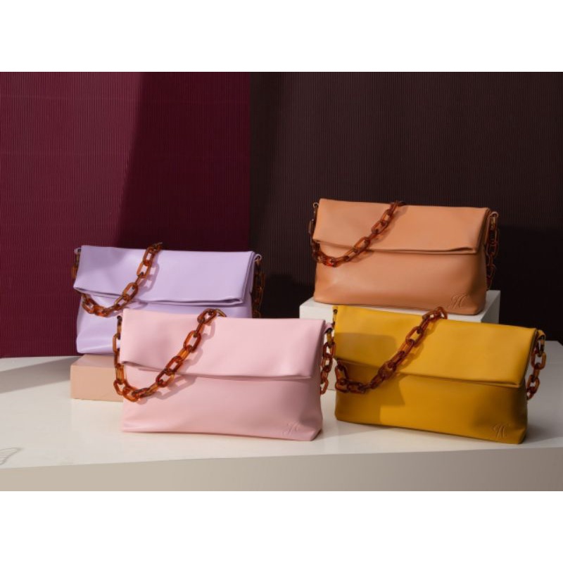 Tas Besar Selempang Wanita Jims Honey Holy Bag Mewah Simpel Ungu Pink Hijau Maroon