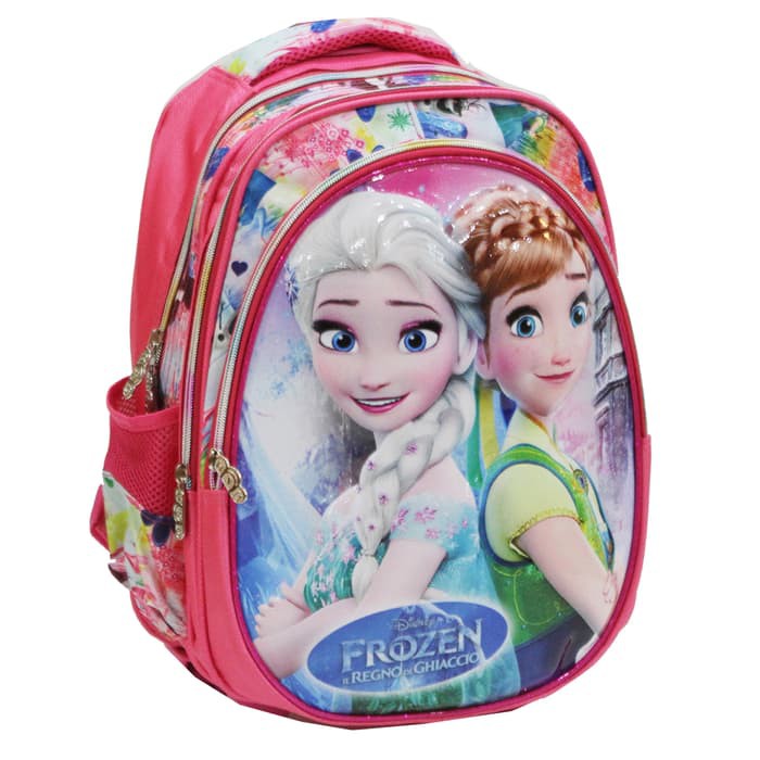 Tas Ransel Sd Import Frozen 6D Timbul Setengah Telur+Kotak Pensil -