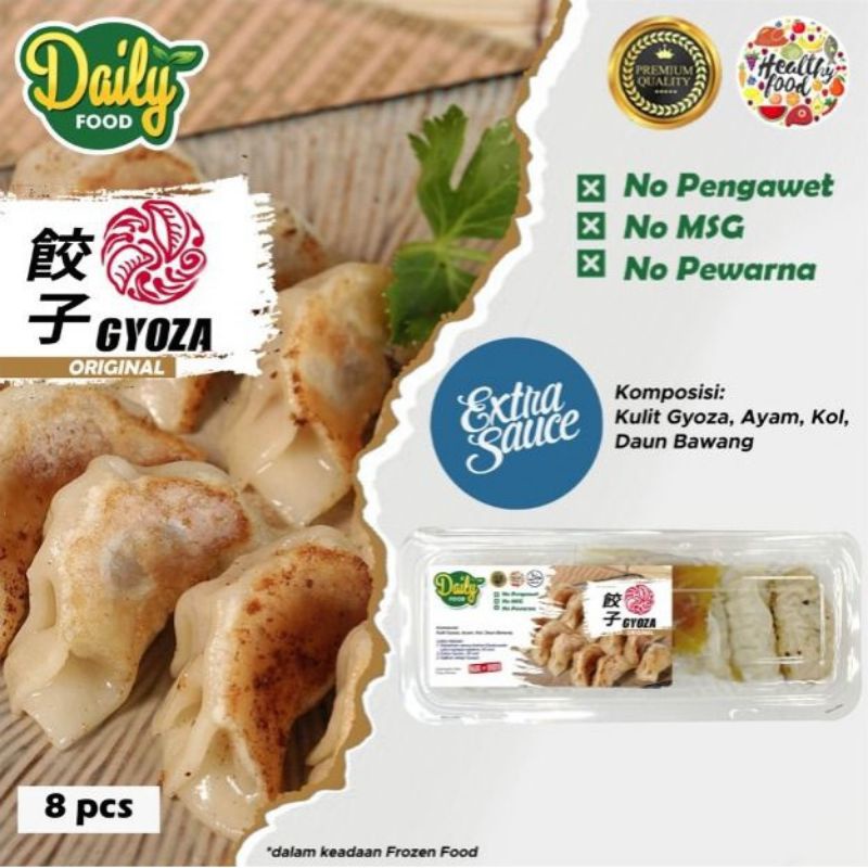 

JAPANESE GYOZA FROZEN FOOD GYOZA AYAM DAILYFOOD | Komposisi: Kulit Gyoza, Ayam, Kol, Daun Bawang