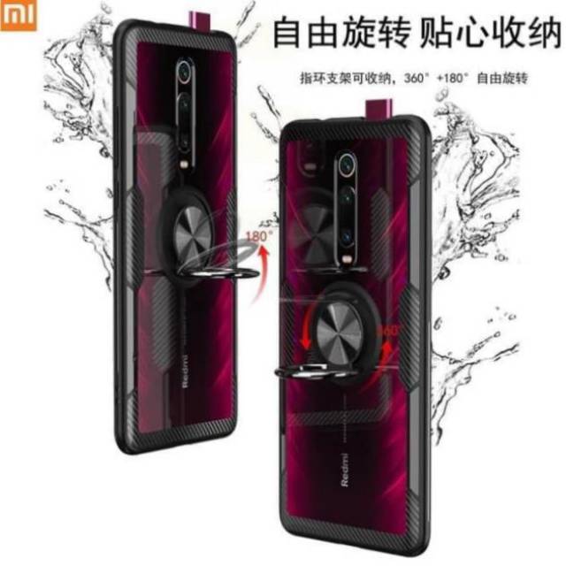 Case Redmi K20 - Fuse Carbon Stand Holder Ring Casing Xiaomi Redmi K20 SC