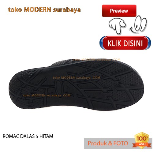 ROMAC DALAS 5 HITAM sandal pria sandal casual slide flat flip flop