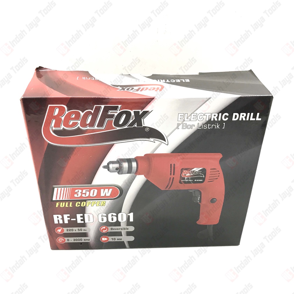 REDFOX ED 6601 Mesin Bor 10 mm Besi Kayu Electric Drill