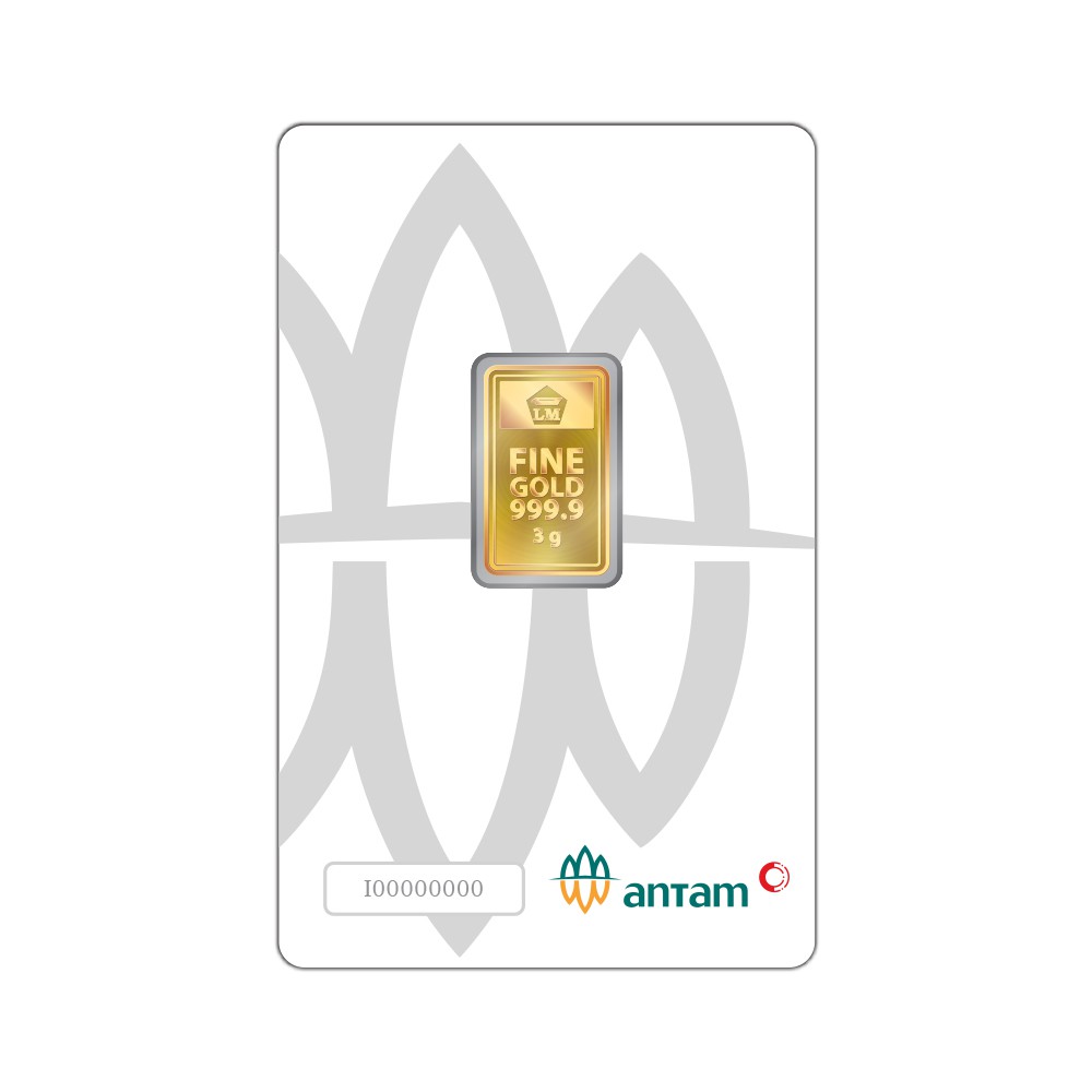 My Jewel Antam Logam Mulia Keping Emas [3 g/ 999.9‰ Fine Gold Certificate]-1