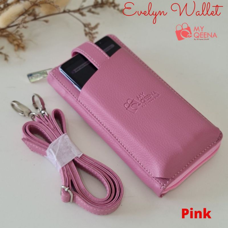 Evelyn Dompet Cewek Cantik Keren Serbaguna Branded Kekinian Dompet Koin HP Lipat Mini Lucu Kecil Dom