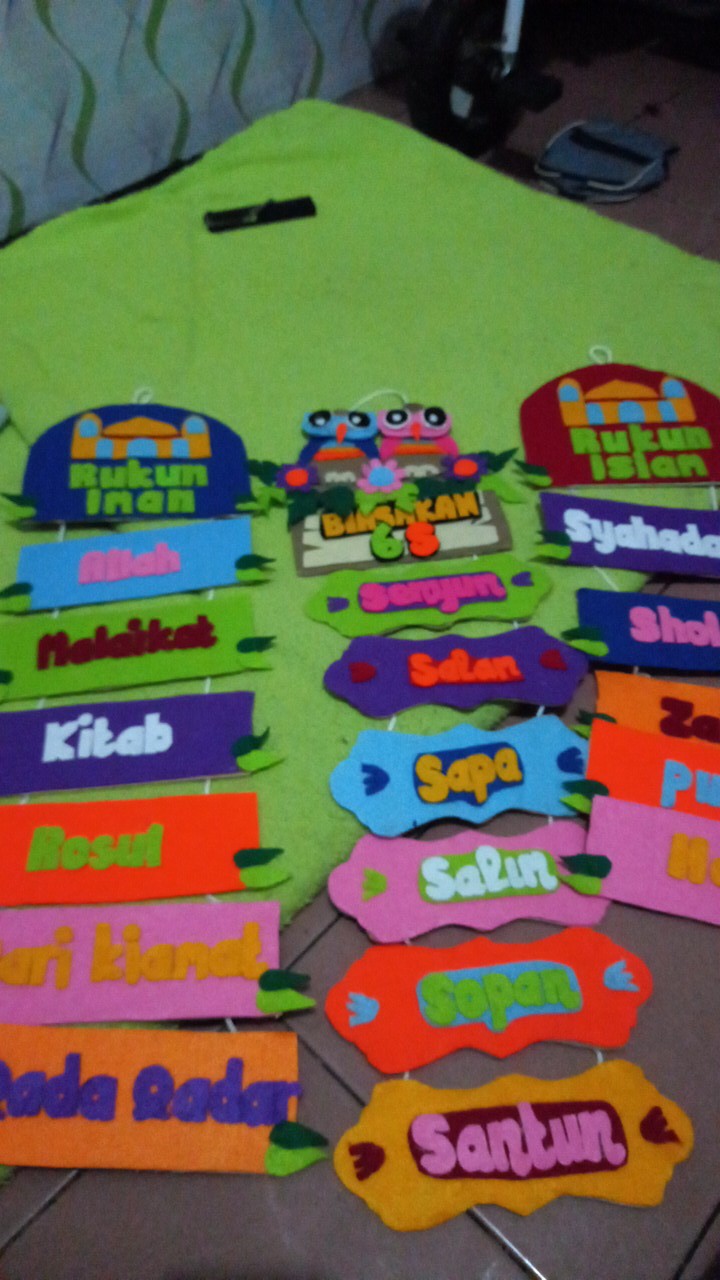 Set Rukun Iman&islam/hiasan Gantung/hiasan Dinding/prakarya Sekolah/kerajinan Tangan