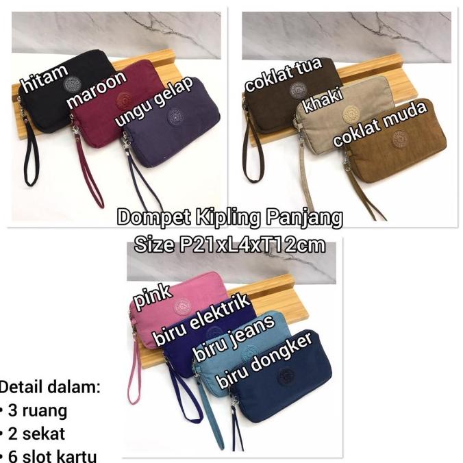 dompet kipling panjang 3 ruang termurah