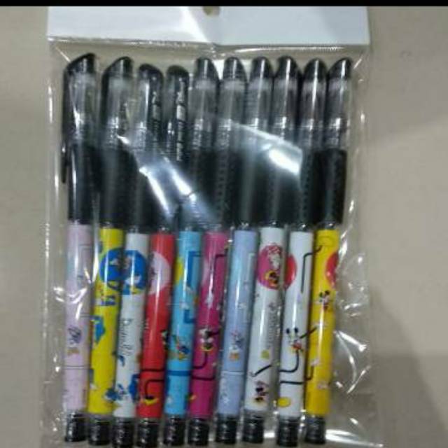 

Pulpen gel karakter Disney Mickey Mouse, Minnie Mouse, Donald duck, Dessy duck