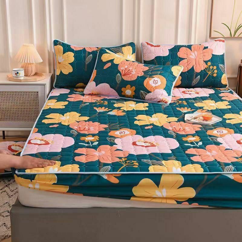 ZIKI SHOP Sprei Waterproof size 180X200-Bunga besar hijau