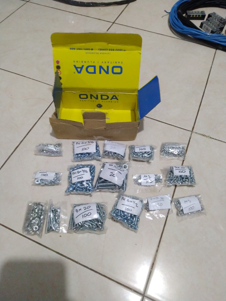 Baut M2 X 10mm Ss 304 M2x10m Kepala Rata  Per 10pcs