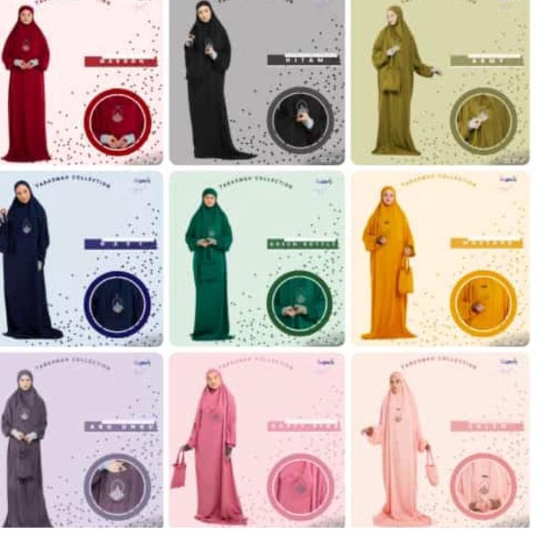 "Pen31au22ᴳ" Mukenah manset polos Basmah Collection