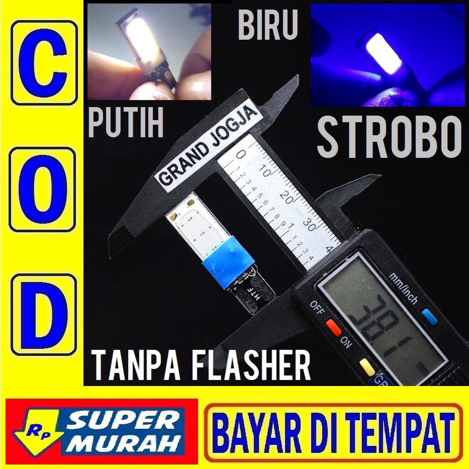 RAK 1D Led T10 Kotak Jelly Strobo 2 Mode 2 Sisi Lampu Kedip Jely Jeli Sein Riting Senja Tancap Tance