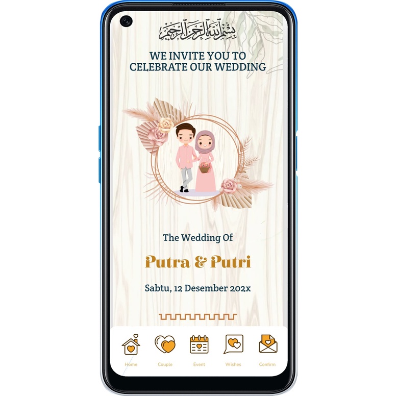 Undangan Digital Website Pernikahan | Tanpa Foto & Tema Foto | Undangan Website Bonus Undangan Vidio