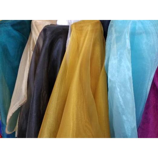 Kain Bahan Organza Metallic Harga Permeter Shopee Indonesia