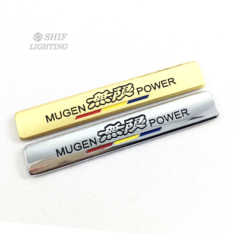 1pc Stiker Emblem Logo MUGEN POWER Bahan Metal Untuk Dekorasi Mobil HONDA