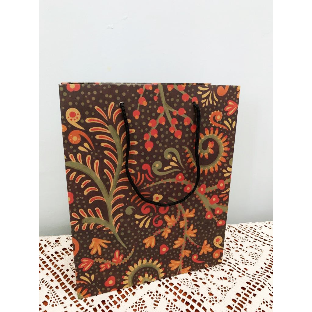 paper bag BATIK paperbag motif ukuran 20 x 25 tas kertas shopping