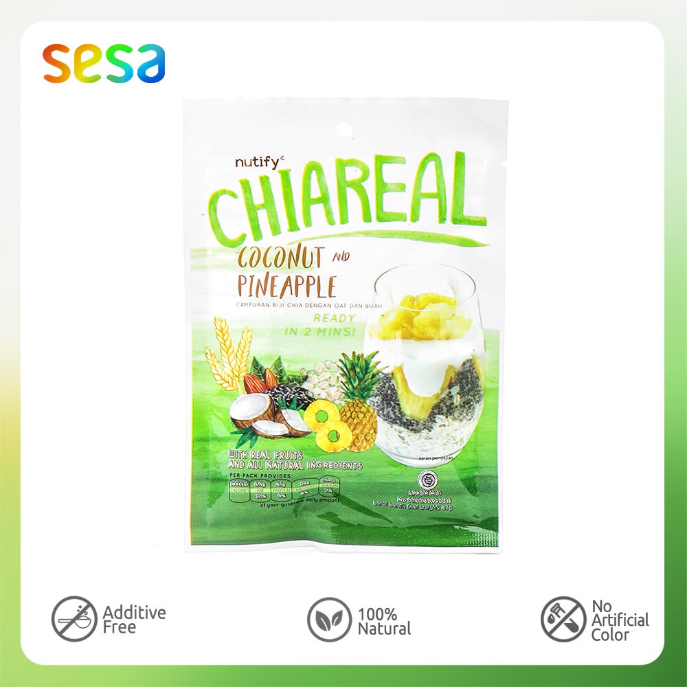 

NUTIFY Chiareal Pineapple Coconut 43gr - Sereal Sehat