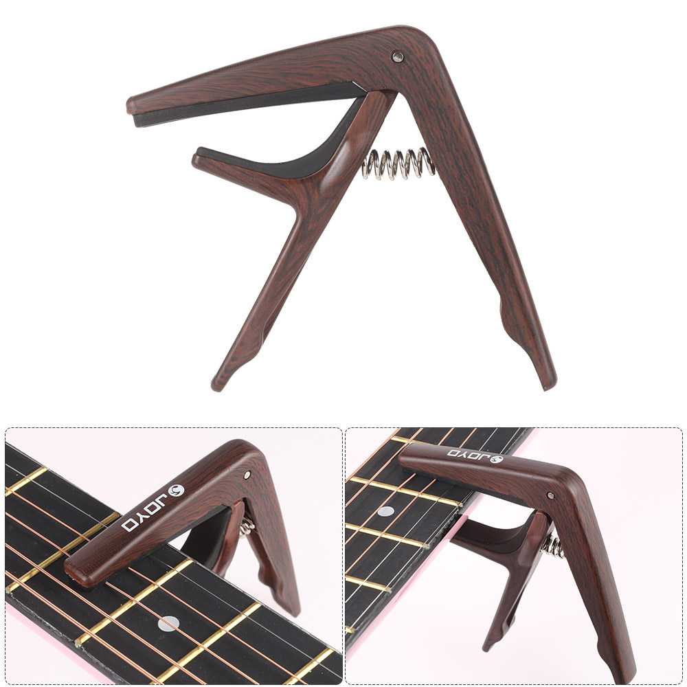 Capo Gitar Wood Design / Capo Kapo Kapok Gitar Guitar Ukulele Senar 3 4 Akustik Klasik Besi Alumunium Alloy Classic Classik Elektirik Kayu Kecil Keren Nilon Nylon Bagus / Guitar CapoPenahan Penjepit Jepit Grip Senar Gitar Akustik Bass Murah Original