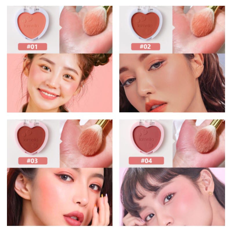 LAMEILA 5107 Blush On 4 Colours Love Palette Blusher Perona Pipi 4 warna