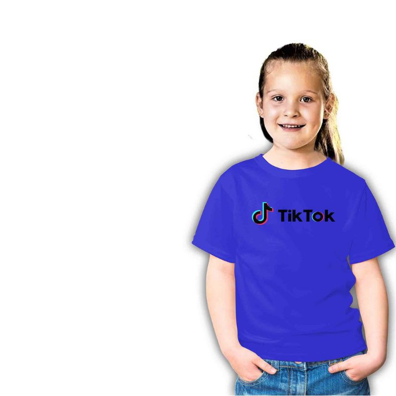 Baju Kaos Anak Perempuan/Baju Kaos TikTok Anak ABG.Sekarang.Baju Kaos Bahan Cotton Combed Yang Bagus