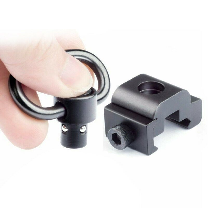 QD Sling Swivel Mount Dengan Tombol Tekan/Tactical Quick Detach Push Batton Sling Swivel Untuk Rail Picatinny