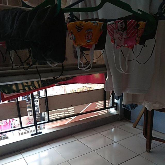 Masker Kain Anak 2 Lapis + Selipan Tissue Lapisan Dalam Anti Air