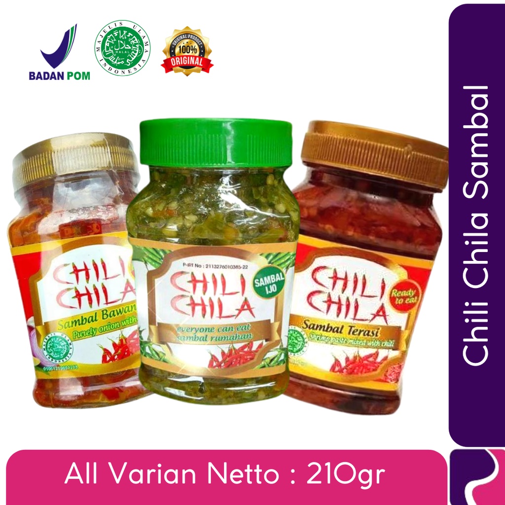 

Chili Chila Sambal Bawang Sambal Ijo Sambal Terasi Praktis Anti Ribet non MSG