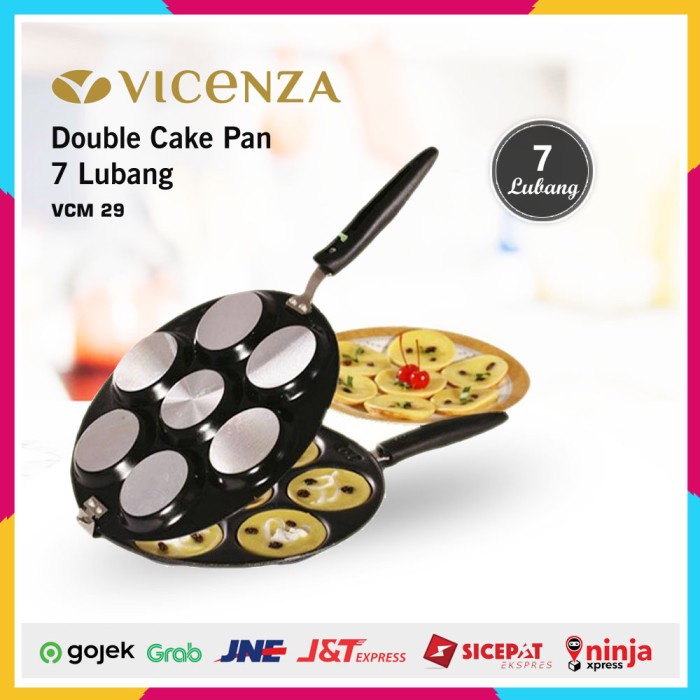 Vicenza VCM 29 Cake Double Pan 7 Lubang Cetakan Kue Lumpur Martabak