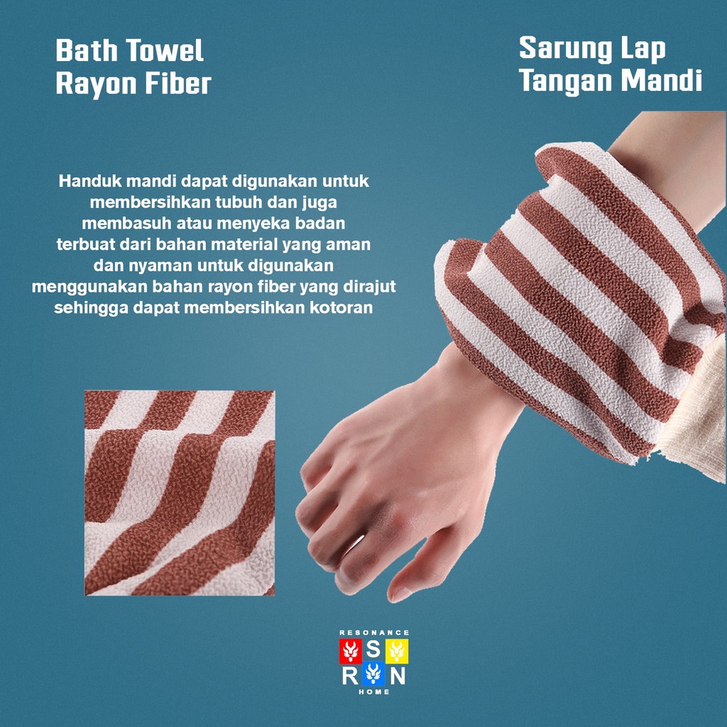 Handuk Lap Tangan Mandi Motif Garis Untuk Lap Muka Atau Badan | Resonance Home