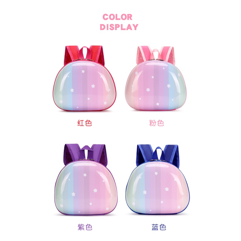 Serenity Tas Sekolah Anak Tas Ransel Anak Perempuan Model Shinning Rainbow  / Tas Anak Lucu / Backpack Sekolah Import TK PAUD SD / Time Back to School - 472