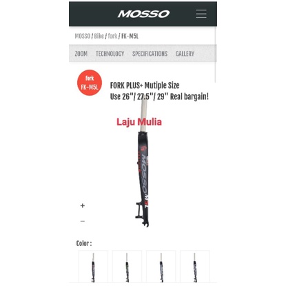 FORK MOSSO M5L DISC ONLY RIGID 26/27,5/29/700C