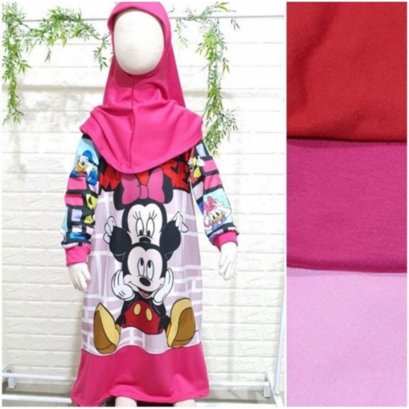 GAMIS BAJU MUSLIM ANAK DEDINA MICKY 16/20 BABYTERY HIJAB