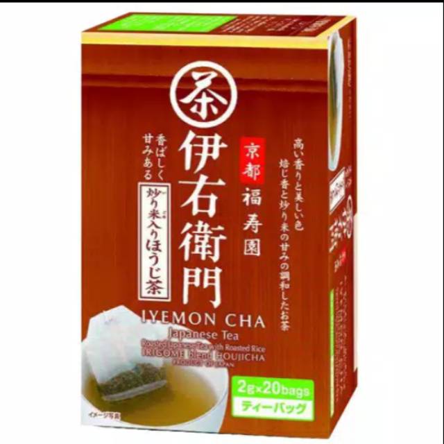 

Iyemon Matcha Iri Houjicha Tea Bag Japanese Teh 40g / Teh Celup Jepang