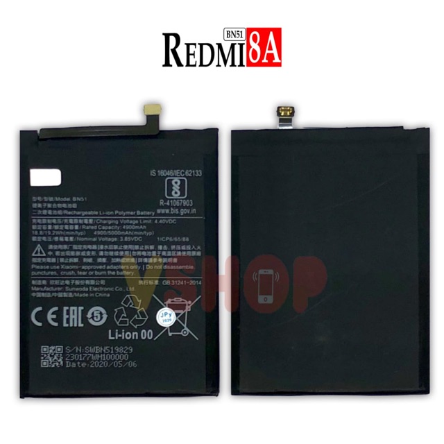 BATERAI BATRE FOR XIAOMI REDMI 8 - REDMI 8A - REDMI 8A PRO BN51 BATTERY