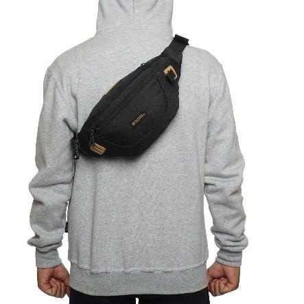 Harga TERMURAAH.. Bloods  WaistBag Tas Pinggang Maquinta 06 Black Brown