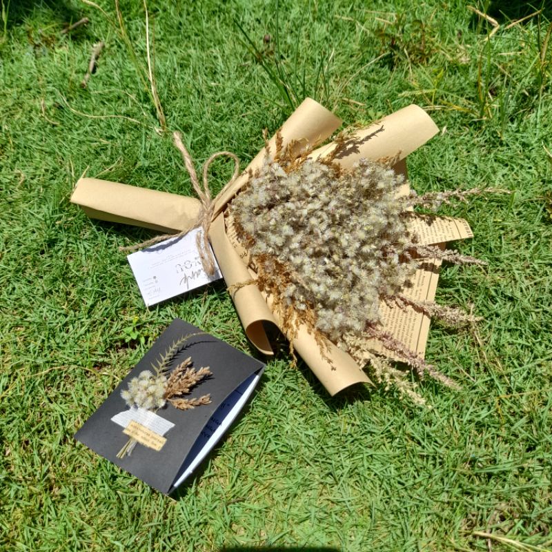 Small Bouquet Dried Flower Local Aesthetic/Handbuket/Buket bunga kering/Rumput Kering/DekorasiRustic