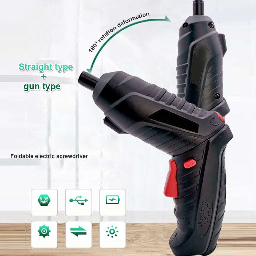 48PCS/SET Cordless Screwdriver 4.2 V Mesin Bor Obeng Cordless Screwdriver Toolkit Set Lengkap Baterai 4.2V Charger